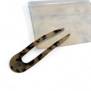 NWT Machete French Hair Pin in Blonde Tortoise Turtle Marbled Acetate Chic
